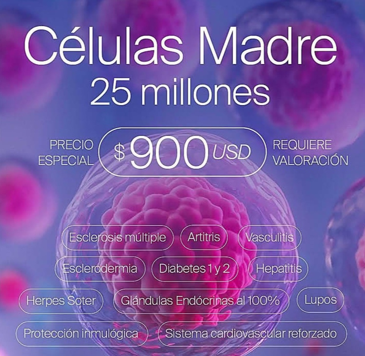 Referencia visual de promoción de células madre